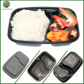 Disposable Food Grade 2 Compartments Clear Lunch Containers